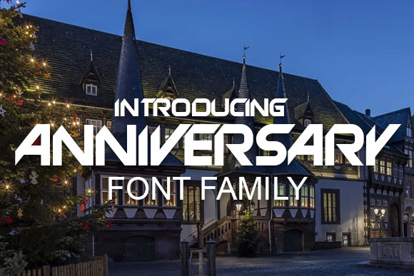 Anniversary Font: The Techno Display Typeface for Creative Makers