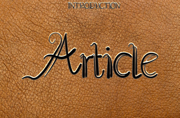 Article Font: A Clean Display Typeface for Makers and Crafters