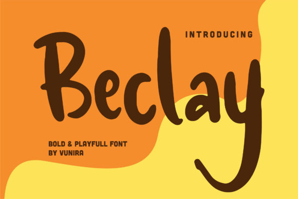Beclay Font for Web Design: Paint Brushed Display Typeface