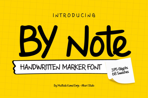 By Note: A Handwritten Font for Editorial Design
