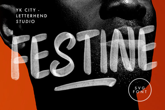 Festine: A Cool Brushed Display Font for Business Branding