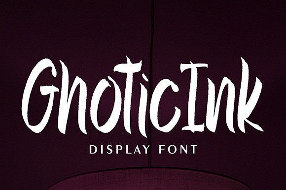 Ghotic Ink: A Brushed Display Font for Makers
