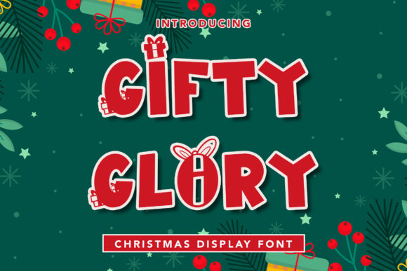 Gifty Glory: A Christmas-Themed Display Font for Editorial Warmth