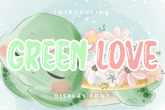 Green Love: A Charming Display Font for Branding
