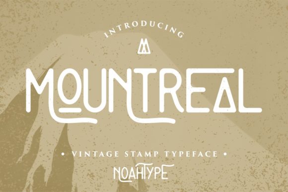 Mountreal: A Vintage-Inspired Display Font for Elegant Branding