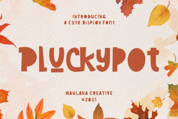 Pluckypot: A Cute Display Font for Playful Branding