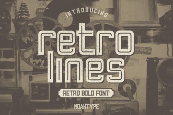 Retro Lines Display Font for Vintage Campaign Visuals