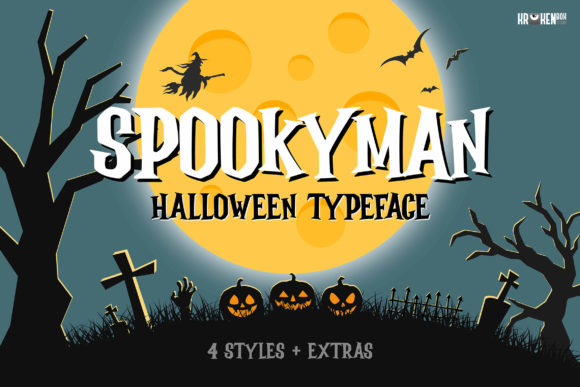 Spookyman - Halloween Typeface Extras for Seasonal Branding