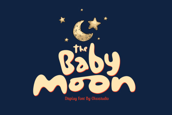 The Baby Moon: A Sweet Display Font for Baby-Related Projects
