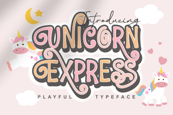 Unicorn Express Typeface: Playful & Chic Display Font